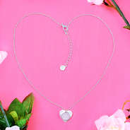 monogrammed layered necklace in shape of heart