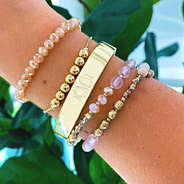 gold cuff bracelet with other bracelets