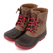 monogrammed buffalo plaid lace duck boots