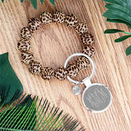 leopard bracelet key ring in jungle background