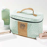 Studio Shot of Green Dottie Train Case