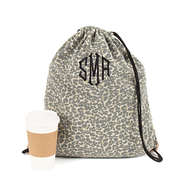 monogrammed rustic leopard cinch bag