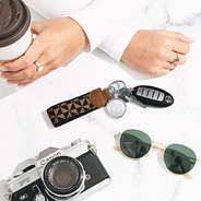 Black & Brown Key Fob with Camera and Sunglasses