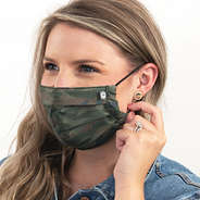 girl wearing camo face mask