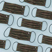 collage of camo face masks