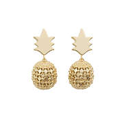 gold pineapple dangle earrings