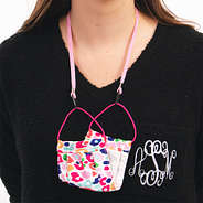 adjustable face mask lanyard necklace around neck