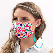 aqua beaded face mask lanyard necklace