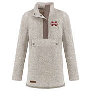mississippi state heathered pullover sweatshirt in oatmeal