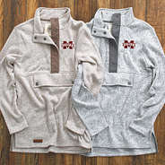 flat shot of mississippi state heathered pullovers