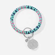 monogrammed corded key ring