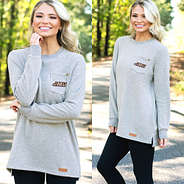 jmu crewneck sweatshirt in gray with leggings