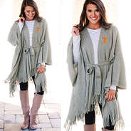 grey tennesse volunteers poncho wrap