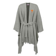 tennessee poncho wrap in gray