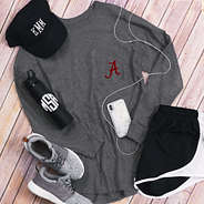 alabama charcoal long sleeve shirt ootd