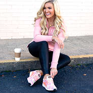 monogrammed tie dye sneakers with monogrammed corded pullover