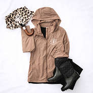 acorn lightweight rain jacket flatlay