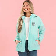 mint lightweight rain jacket on ashley