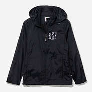 Monogrammed Lightweight Rain Jacket in Black