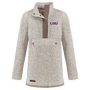 lsu heathered pullover sweatshirt in oatmeal