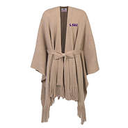 LSU poncho wrap in camel