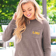 brown lsu crewneck sweatshirt