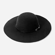 Wide Brim Hat in Black