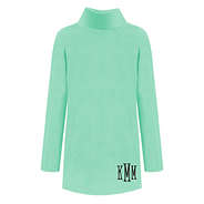 monogrammed mint turtleneck