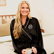 black fleece robe
