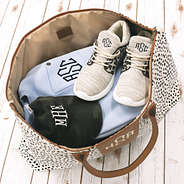 inside spring leopard weekender with zipper closure