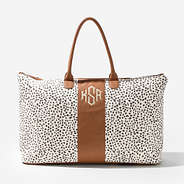 Monogrammed Spotted Weekender