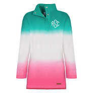 monogrammed corded snap pullover