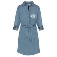 monogrammed chambray dress