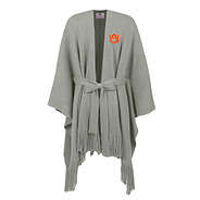 auburn poncho wrap in gray