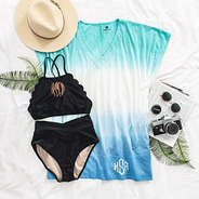 seafoam dip dye cover up flatlay