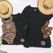 mom and me cheetah bathing suit cover up image