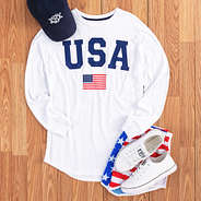 USA graphic long sleeve tee outfit