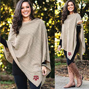 Texas A&M Camel Poncho with Riding Boots