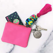 monogrammed keychain pouch with giftcard