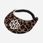 Monogrammed Sun Visor in Leopard