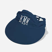 monogrammed swim visor in navy