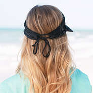 back of black swim visor