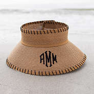 Whipstitch Packable Straw Visor at the beach