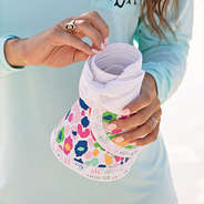 multi leopard monogrammed packable visor rolled up