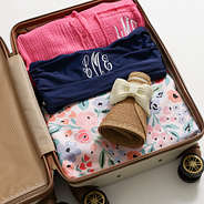 Packed Monogrammed Straw Visor