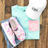 monogrammed tie dye sneaker ootd