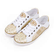 monogrammed gold leopard sneakers