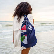 holding beach backpack - navy