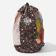 monogrammed beach backpack bag in cheetah
