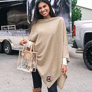 camel gamecocks poncho at tailgate